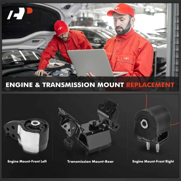 3-Pc Engine Mount and Transmission Mount Kit Front & Rear A-Premium APEM1293