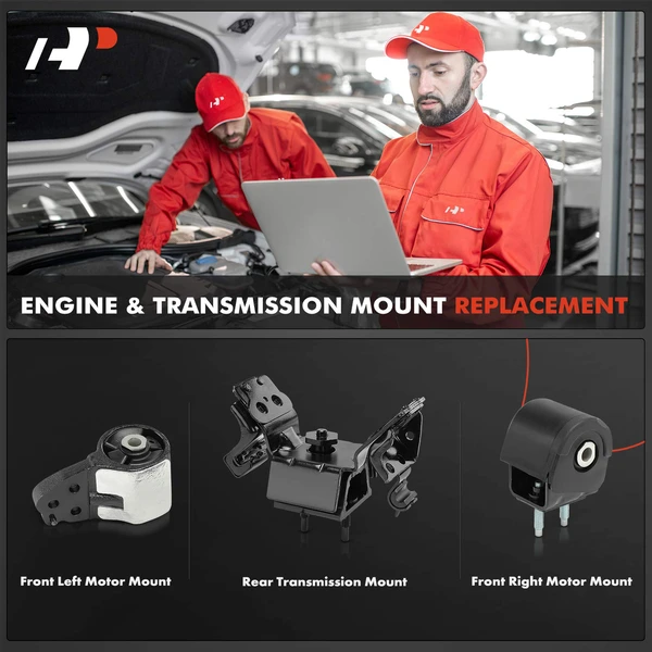 3-Pc Engine Mount and Transmission Mount Kit Front & Rear A-Premium APEM1294