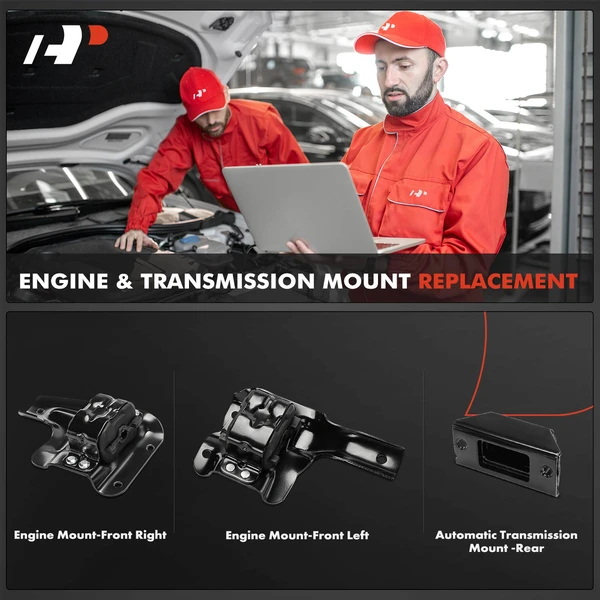 3-Pc Engine Mount and Transmission Mount Kit Front & Rear A-Premium APEM1303