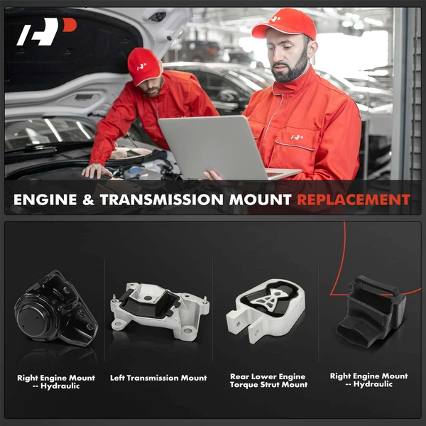 3-Pc Engine Mount + Transmission Mount + Engine Torque Strut Mount, A-Premium APEM1304