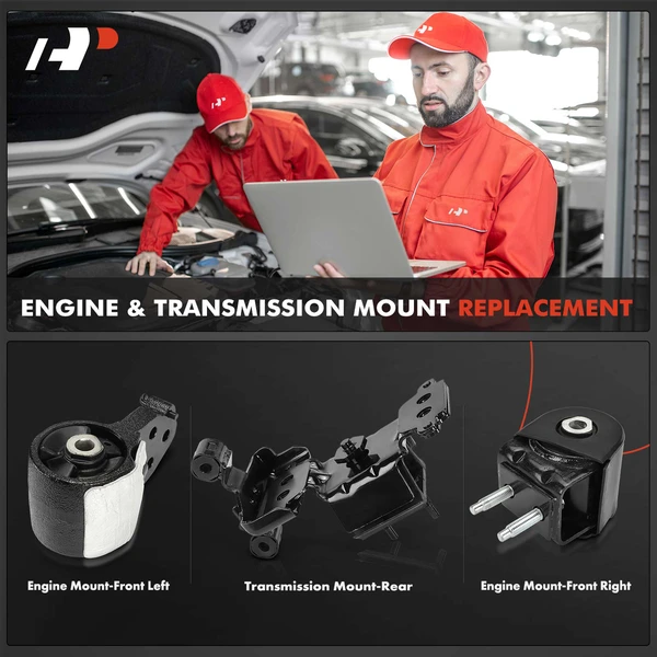 3-Pc Engine Mount and Transmission Mount Kit Front & Rear A-Premium APEM1307