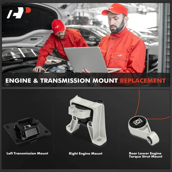 3-Pc Engine Mount and Transmission Mount Kit Left & Right & Rear A-Premium APEM1308