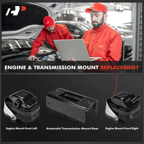 3-Pc Engine Mount and Transmission Mount Kit Front & Rear A-Premium APEM1311