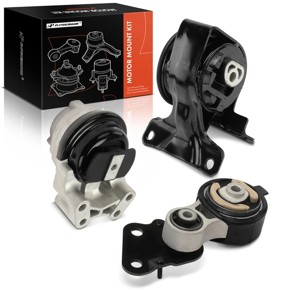 3-Pc Torque Strut Mount + Engine Motor Mount + Transmission Mount, A-Premium APEM1312