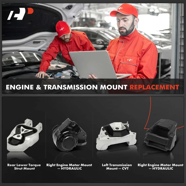 3-Pc Torque Strut Mount + Engine Motor Mount + Transmission Mount, A-Premium APEM1313