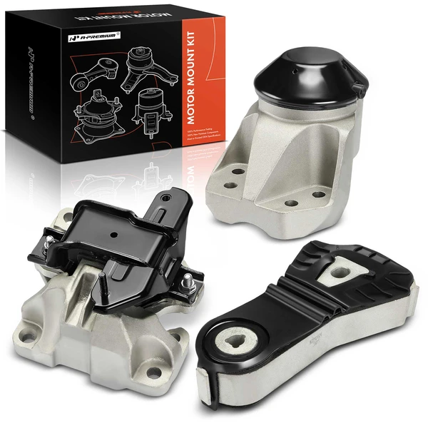 2016-2019 Ford Police Interceptor Utility 3-Pc Engine Mount and Transmission Mount Kit Left & Right & Rear A-Premium APEM1315