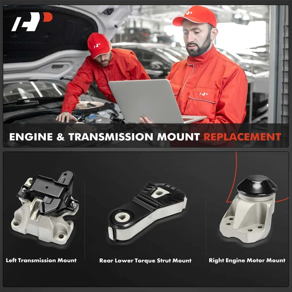 3-Pc Engine Mount and Transmission Mount Kit Left & Right & Rear A-Premium APEM1315