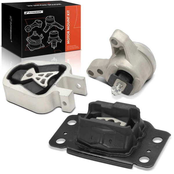 3-Pc Torque Strut Mount + Engine Motor Mount + Transmission Mount, A-Premium APEM1316