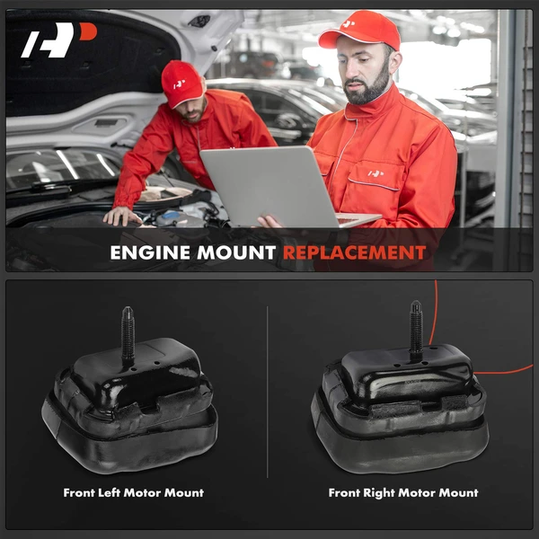 2-Pc Motor Mount, Front Driver & Passenger, A-Premium APEM1519