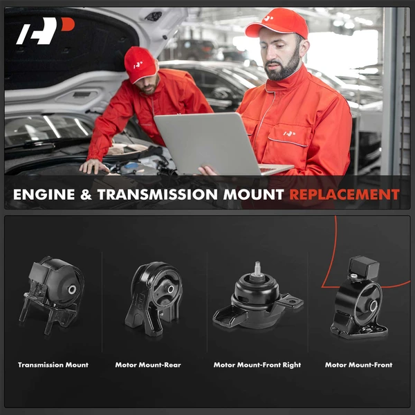 4-Pc Engine Mount and Transmission Mount Kit Front & Rear A-Premium APEM167