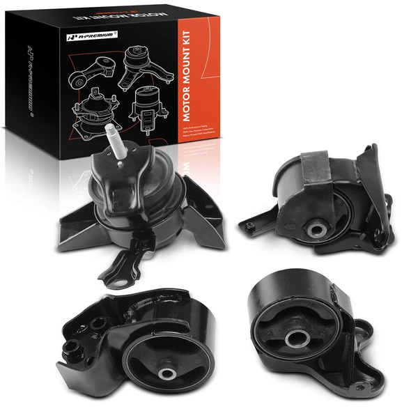 2007-2009 Kia Spectra 4-Pc Engine Mount and Transmission Mount Kit Front & Rear A-Premium APEM170