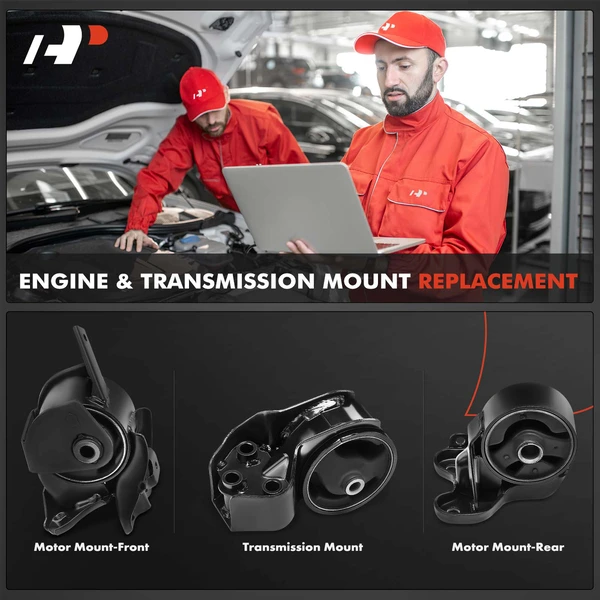 3-Pc Motor Mount + Transmission Mount, Front & Rear, A-Premium APEM351