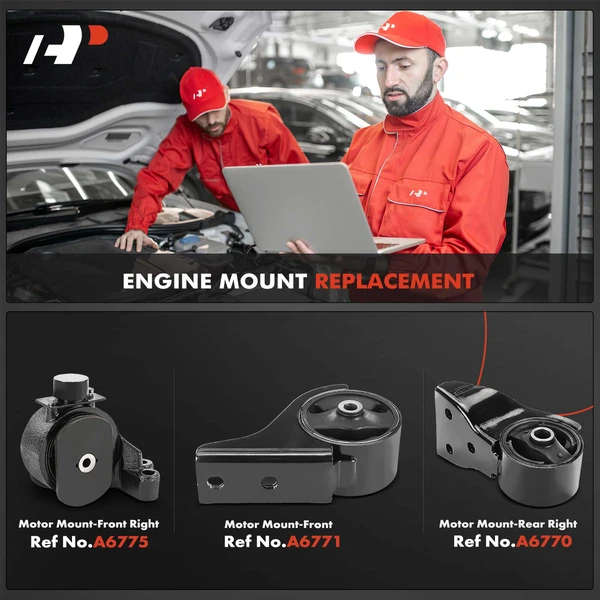 3-Pc Motor Mount Front & Rear A-Premium APEM1100