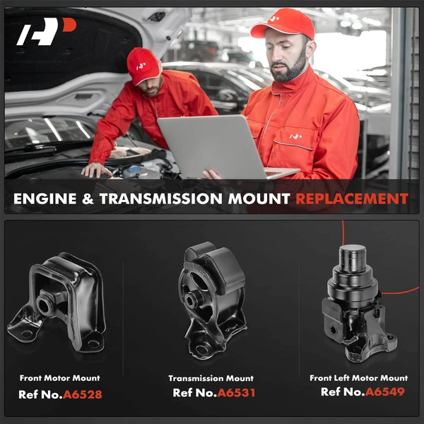 3-Pc Engine Mount and Transmission Mount Kit Front A-Premium APEM231