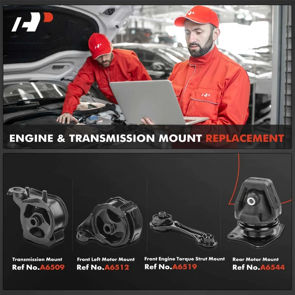 4-Pc Engine Mount and Transmission Mount Kit Front & Rear A-Premium APEM268