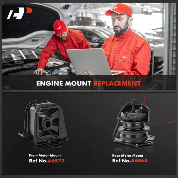 2-Pc Motor Mount Front & Rear A-Premium APEM232
