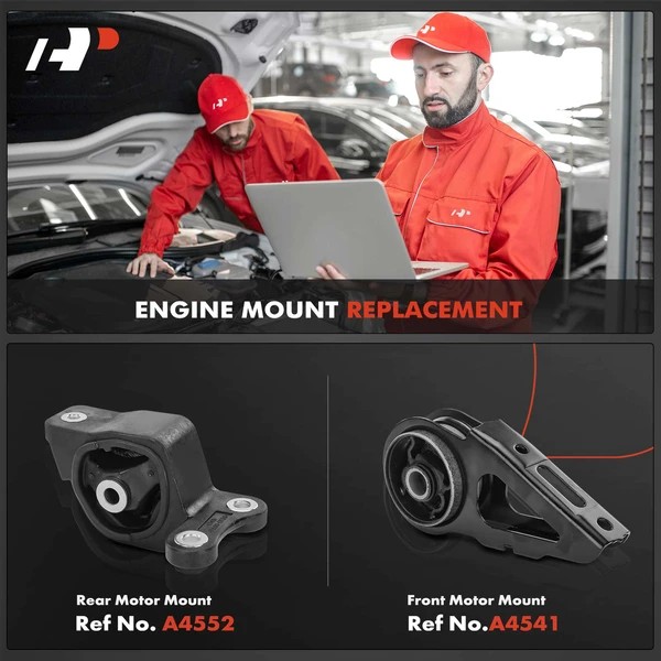 2-Pc Motor Mount Front & Rear A-Premium APEM275