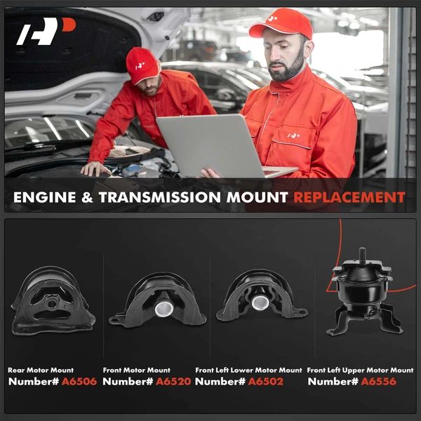 4-Pc Motor Mount Front & Rear A-Premium APEM278