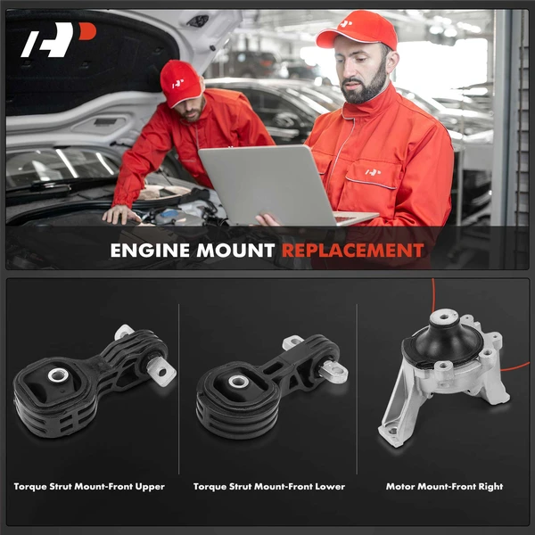 3-Pc Engine Mount and Transmission Mount Kit Front A-Premium APEM280