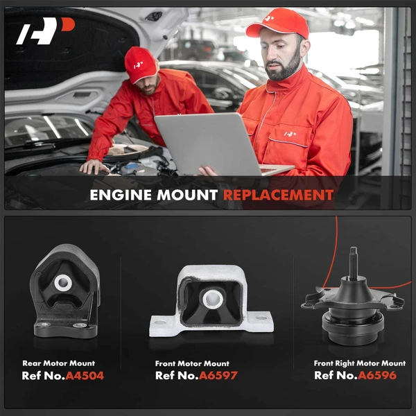 3-Pc Engine Motor Mount Front & Rear A-Premium APEM239