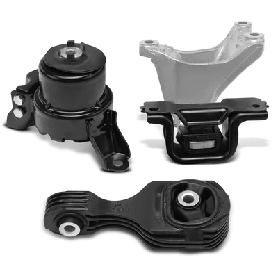 3 Pcs Engine Motor & Transmission Mount