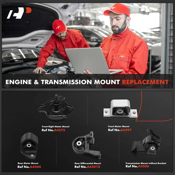 5-Pc Engine Mount and Transmission Mount Kit Front & Rear A-Premium APEM318