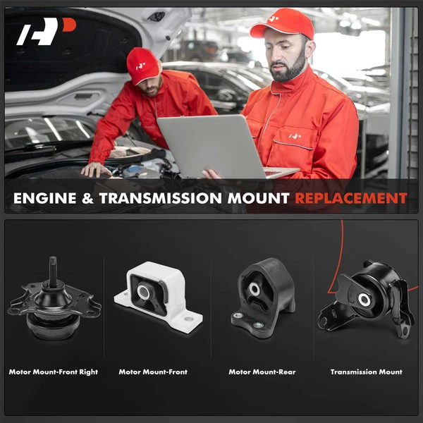 4-Pc Engine Mount and Transmission Mount Kit Front & Rear A-Premium APEM319