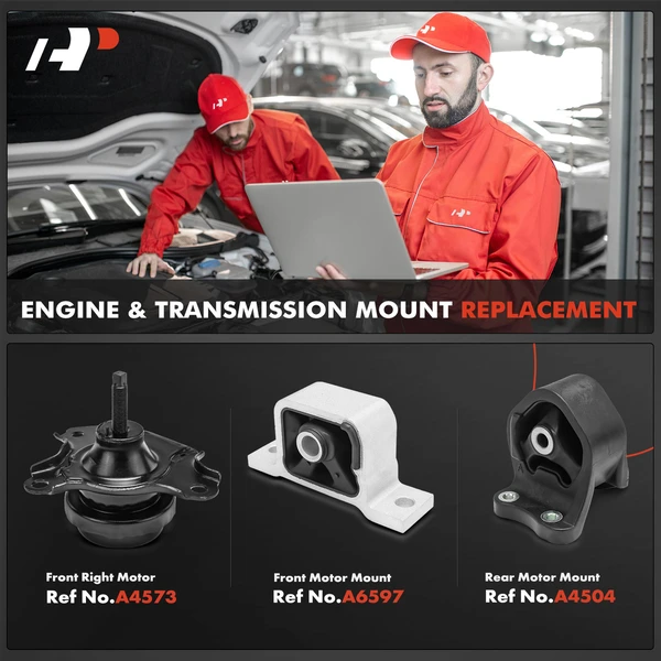 3-Pc Motor Mount, Front & Rear, A-Premium APEM320