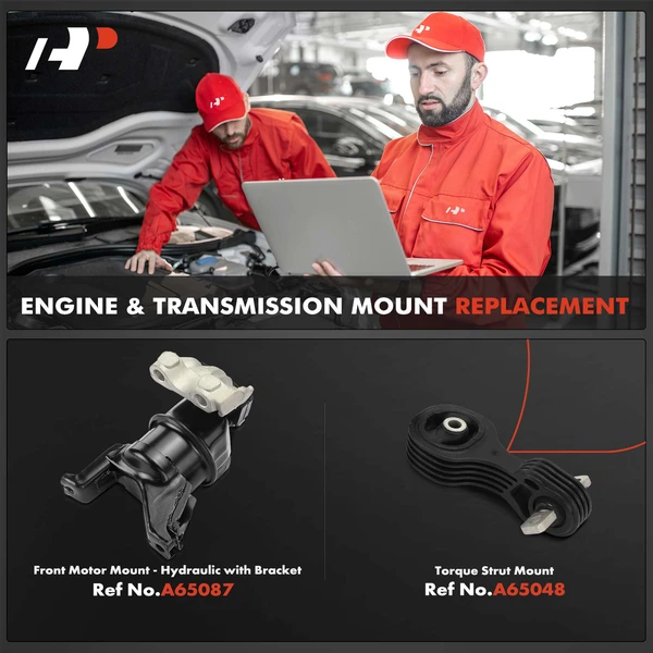 2-Pc Engine Mount and Transmission Mount Kit Front A-Premium APEM571