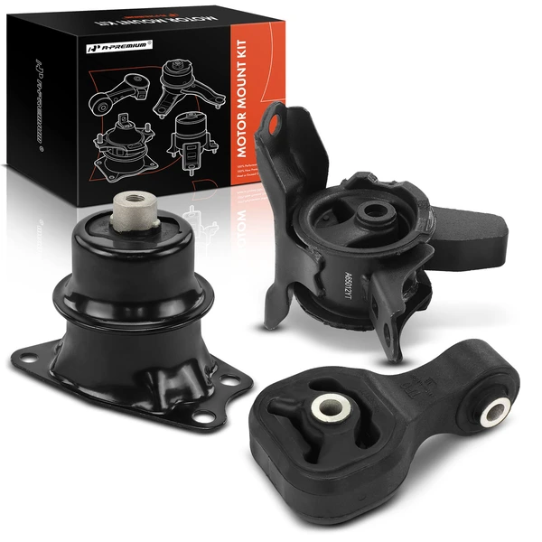2009-2013 Honda Fit 3-Pc Engine Mount and Transmission Mount Kit Front & Rear A-Premium APEM598