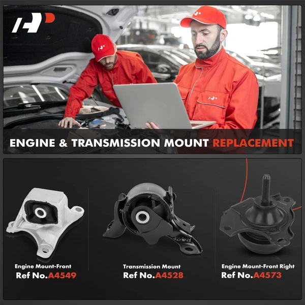 3-Pc Engine Mount and Transmission Mount Kit Front A-Premium APEM619