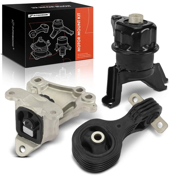 2012 Honda Civic 3-Pc Engine Mount and Transmission Mount Kit Front A-Premium APEM626