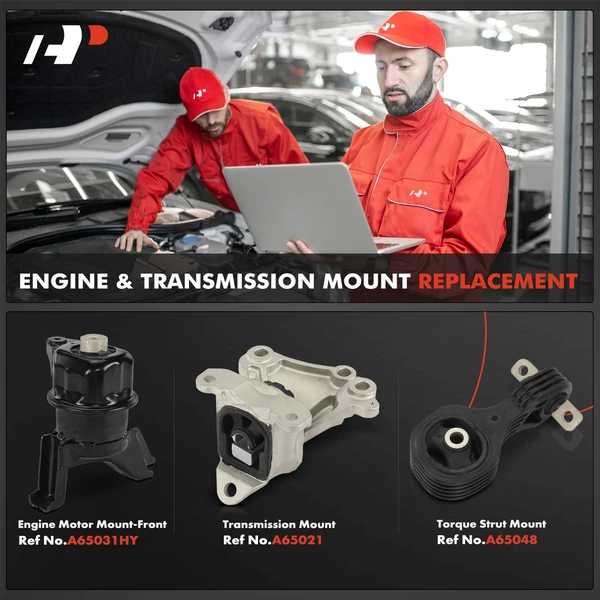 3-Pc Engine Mount and Transmission Mount Kit Front A-Premium APEM626