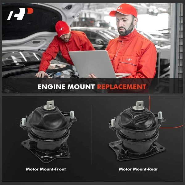 2-Pc Motor Mount, Front & Rear, A-Premium APEM1089