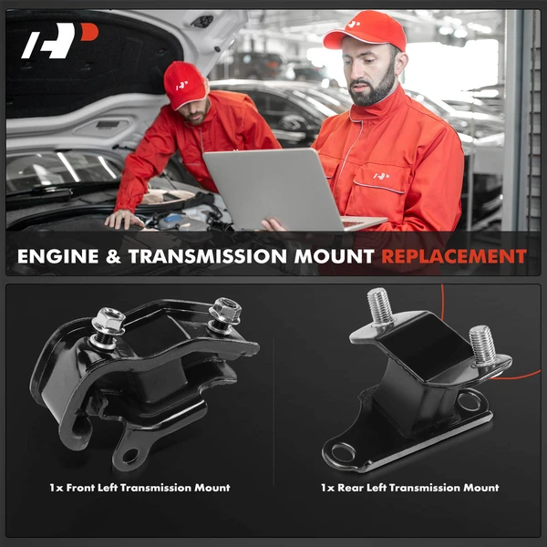 2-Pc Transmission Mount Left A-Premium APEM1381