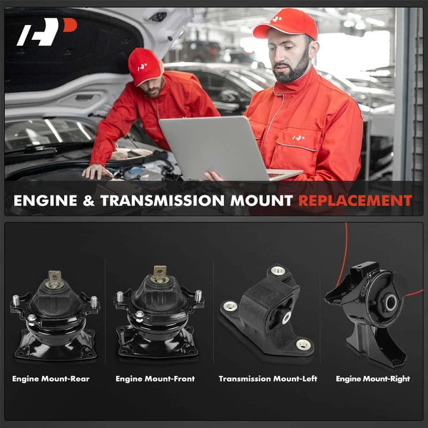 4-Pc Engine Mount and Transmission Mount Kit Left & Right A-Premium APEM1390