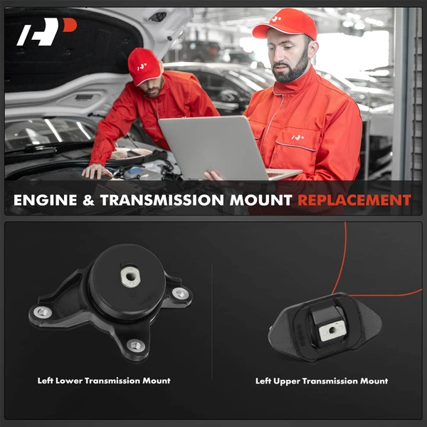 2-Pc Transmission Mount, A-Premium APEM1396