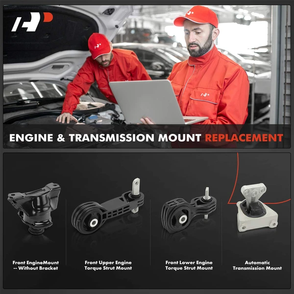 4-Pc Engine Mount and Transmission Mount Kit Front A-Premium APEM1400