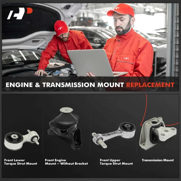 4-Pc Engine Mount and Transmission Mount Kit Front A-Premium APEM1401