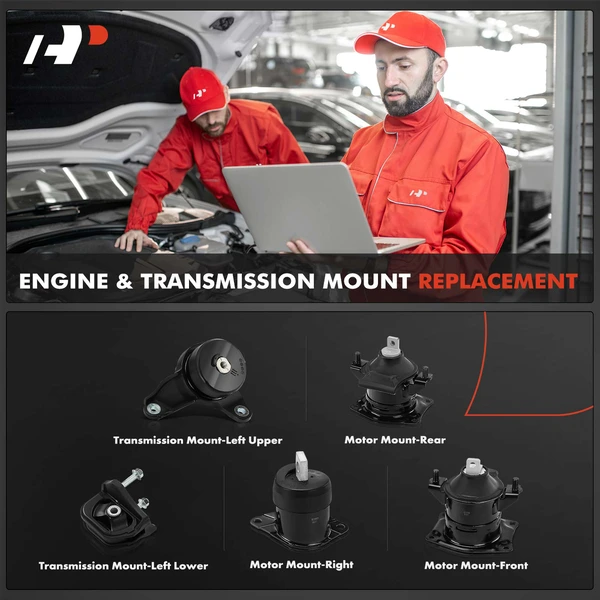 5-Pc Engine Mount and Transmission Mount Kit A-Premium APEM1402