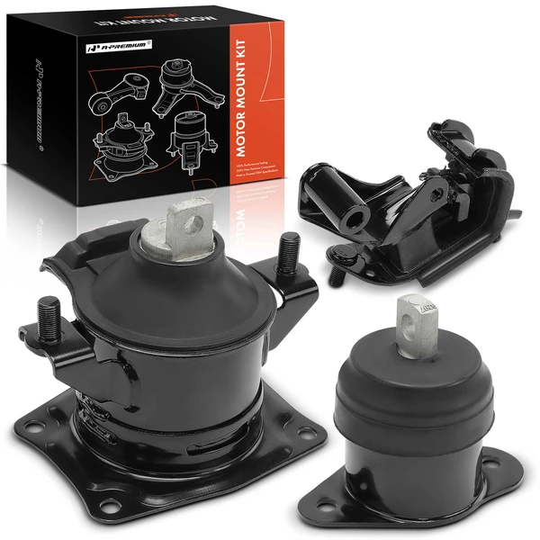 2003-2007 Honda Accord 3-Pc Engine Mount and Transmission Mount Kit Front & Rear & Right A-Premium APEM1411
