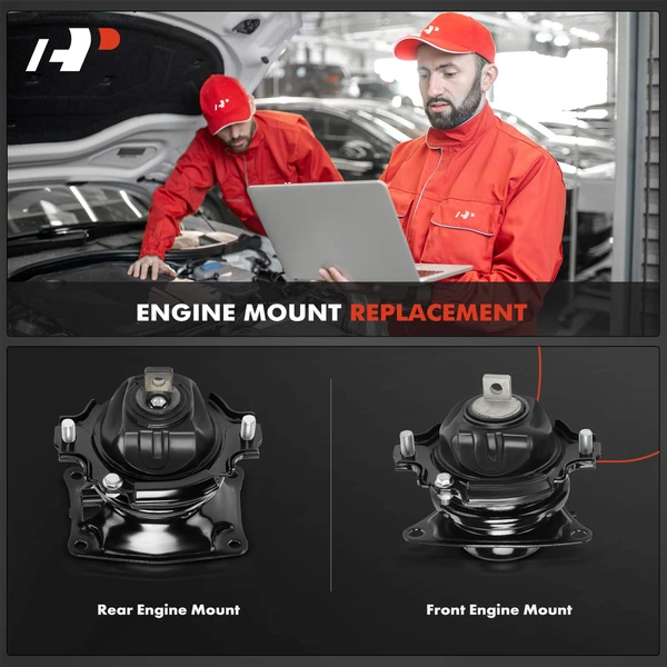 2-Pc Engine Mount, Front & Rear, A-Premium APEM1417