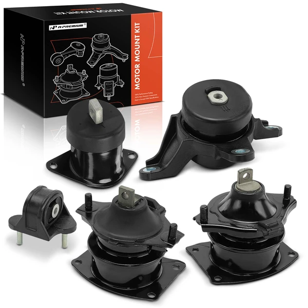 2009-2011 Acura TL 5-Pc Engine Mount and Transmission Mount Kit A-Premium APEM1418