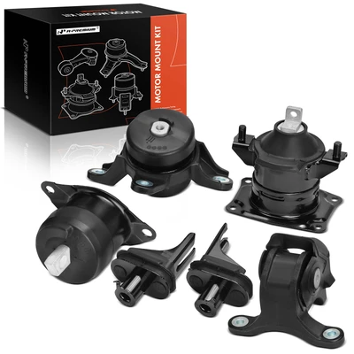 2008-2012 Honda Accord Engine Mount + Transsmission Mount + Suspension Mount, 6 Pcs, Front & Rear & Left & Right, A-Premium, APEM1525