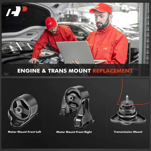 3-Pc Motor Mount, Front & Rear, A-Premium APEM325