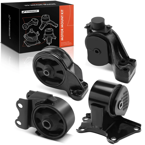 2002-2005 Hyundai Sonata 4-Pc Engine Mount and Transmission Mount Kit Front & Rear A-Premium APEM329
