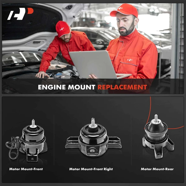 3-Pc Motor Mount Front & Rear A-Premium APEM332