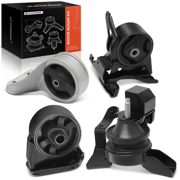2001-2006 Hyundai Santa Fe 4-Pc Engine Mount and Transmission Mount Kit Front & Rear A-Premium APEM336