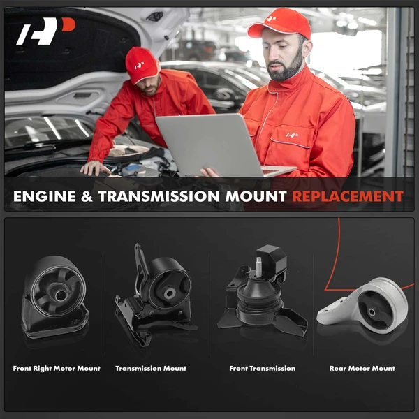 4-Pc Engine Mount and Transmission Mount Kit Front & Rear A-Premium APEM336