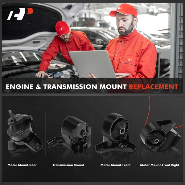 4-Pc Engine Mount and Transmission Mount Kit Front & Rear A-Premium APEM339